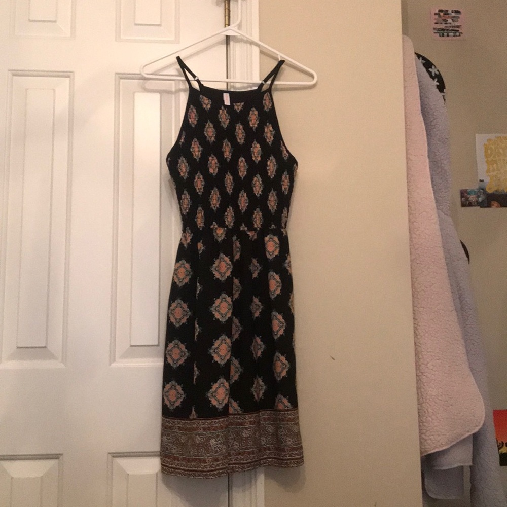 Xhilaration Black and Orange Mini Dress